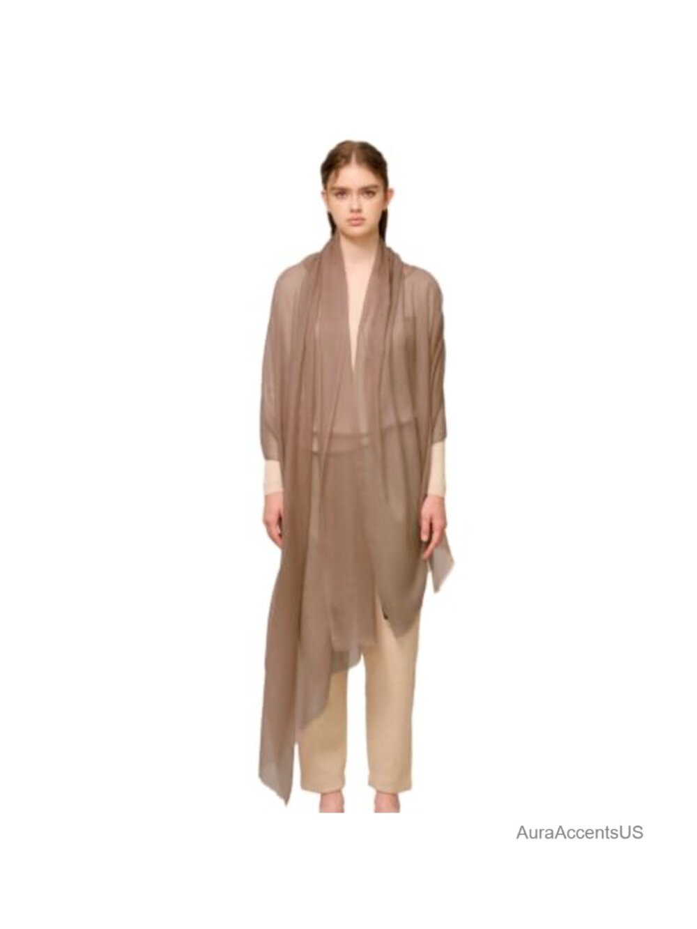 100% Cashmere Oversized Shawl Wrap Scarf for Women, Featherlight Thin Sheer,